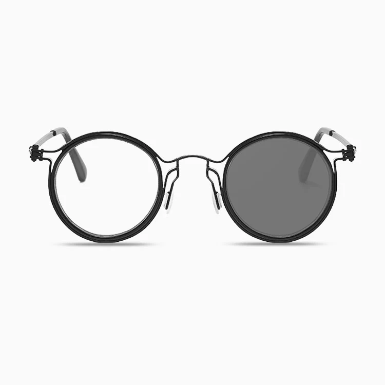 【調光機能・遠近両用】Eterlens |レトロな鯖江風 | サンドイッチ構造のフレーム |クラシックレトロ 小顔効果 |スマート調光 | 近くも遠くもこれ一本| 2色展開