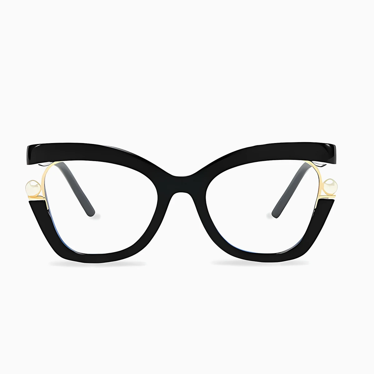 Eterlens『Audrey』｜パールが輝く、女優フォックス型PCメガネ｜ブルーライトカット・老眼鏡