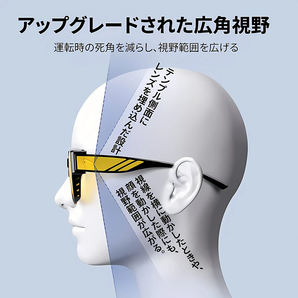 【夜間運転OK・メガネの上から掛けられる】Eterlens サングラス 偏光 オーバーグラス | 高透過率UVカットレンズ・軽量 | ユニセックス ドライブ・釣り・アウトドア - 商品画像 4/13 (Wellington Polar)