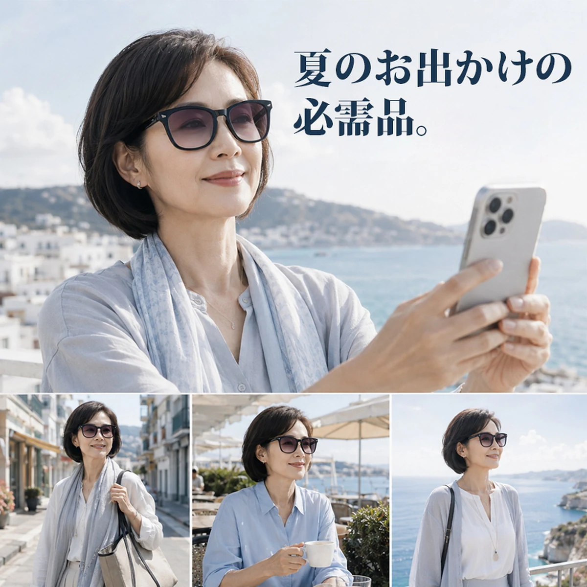 【老眼鏡・サングラスの2in1 】多焦点偏光メガネ｜遠近両用・紫外線対策｜Eterlens