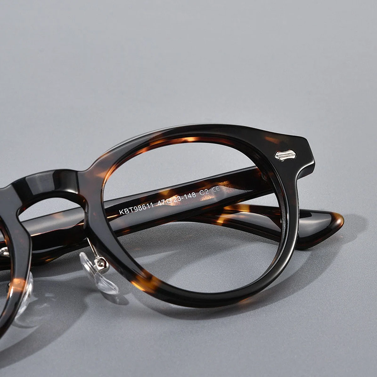 【職人仕上げ・超軽量】｜Eterlens  CROWN｜クラウンパント メガネ｜べっ甲柄｜キーホールブリッジ｜ヴィンテージ風 アセテート｜度付き対応 ユニセックス - 商品画像 9/16 (Boston RxReady)