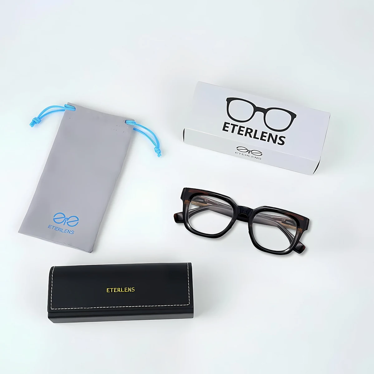 ETERLENS | 小顔効果・超軽量TR | 水墨画風ビッグフレーム | 快適な見え心地 | おしゃれ 老眼鏡