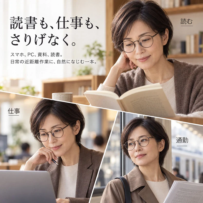 CROWN｜10g クラウンパント型フレームスプラウトパットメガネ｜匠の技が光る一本 | 読書も仕事も、自然な印象で