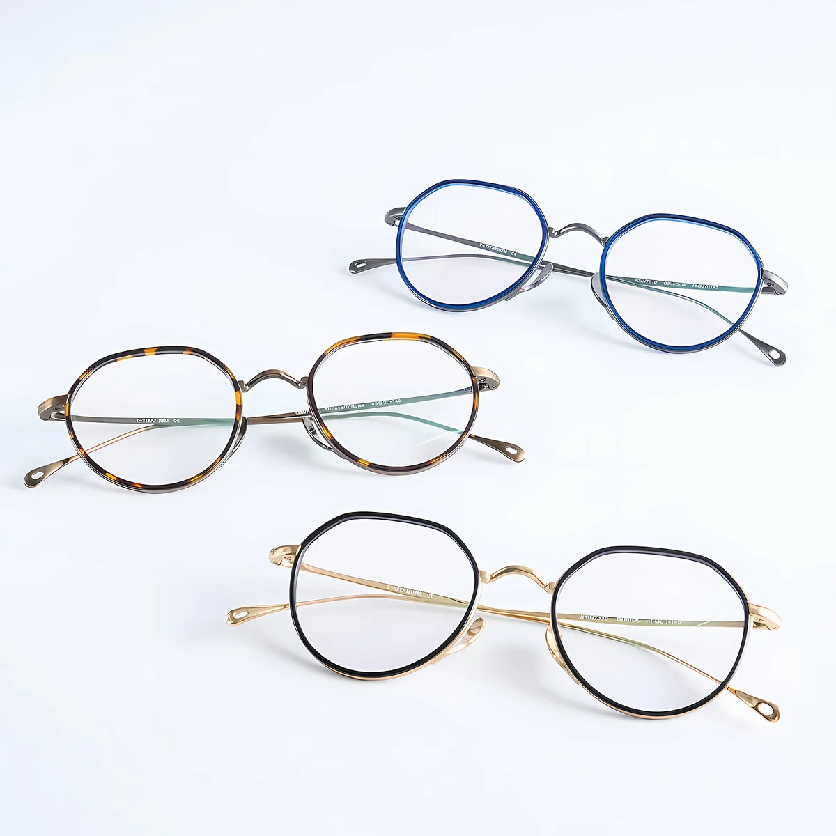 【－5歳の若見え】Eterlens | 7.2g 驚きの軽さ | 小顔効果クラウンパント纯チタン眼鏡