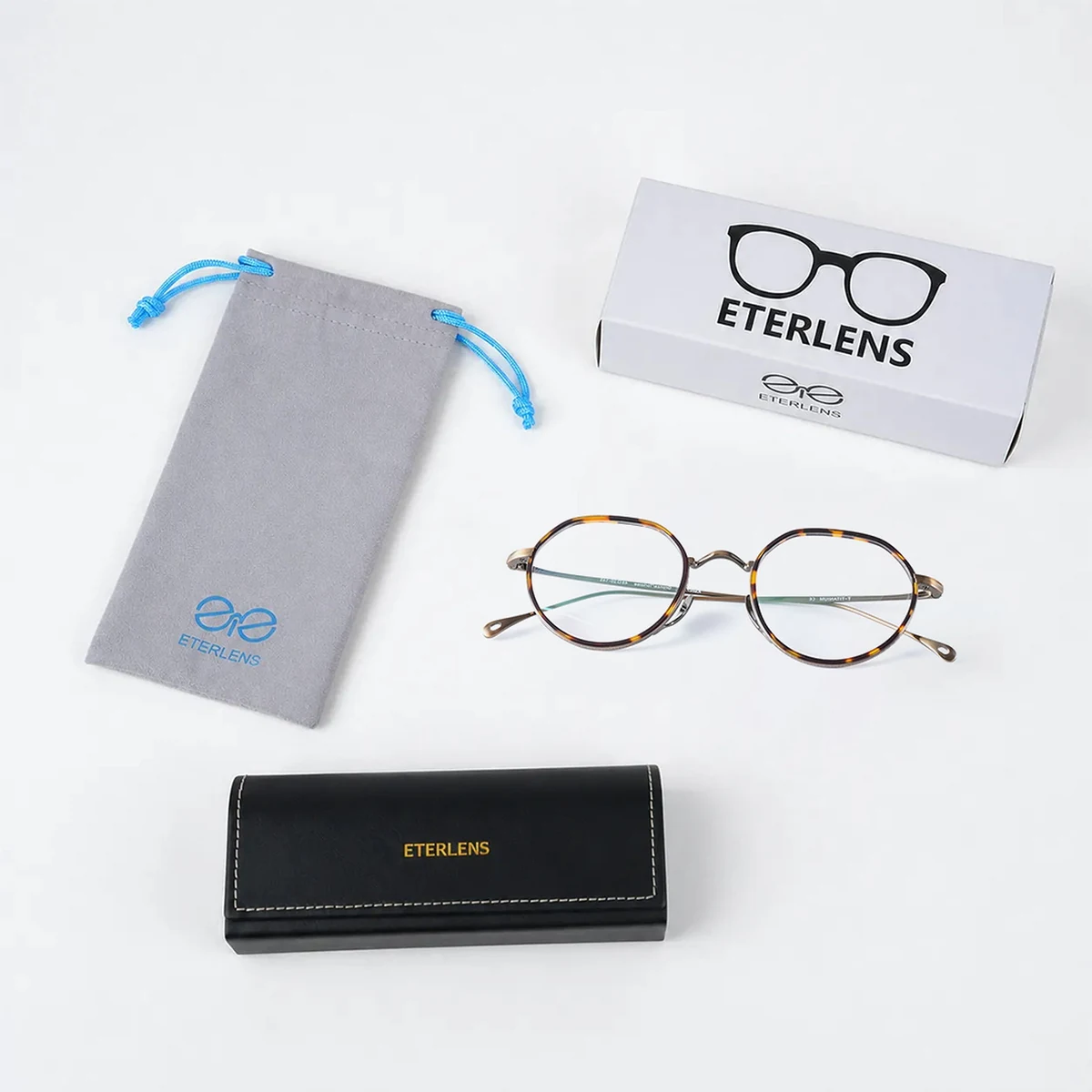 【－5歳の若見え】Eterlens | 7.2g 驚きの軽さ | 小顔効果クラウンパント纯チタン眼鏡