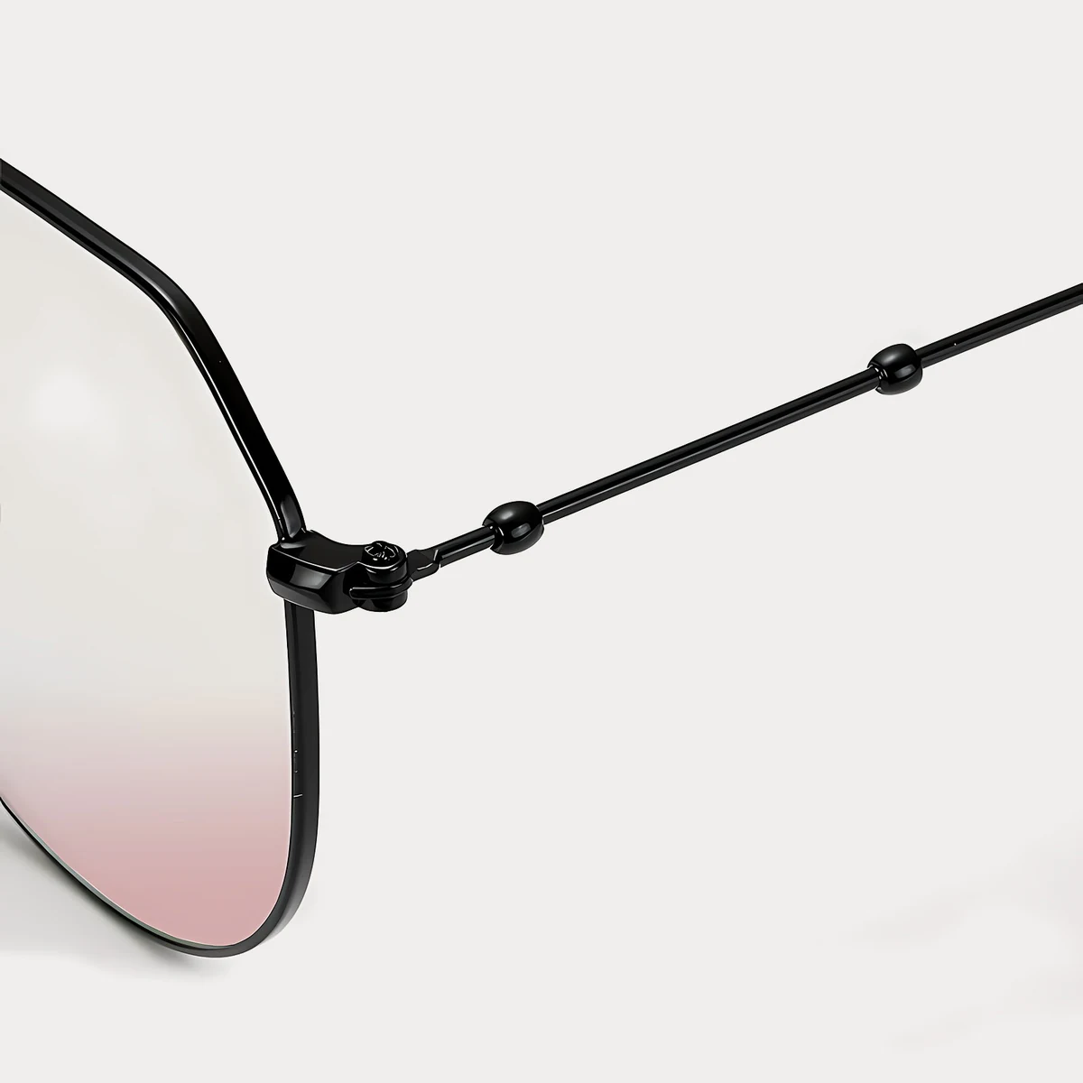 【血色感UP・すっぴん隠し】Eterlens 18g 血色感アップメガネ 度付き おしゃれ 多角形 | ライトピンクレンズ+合金フレーム | 肌映え・大人可愛い - 商品画像 5/11 (Round RxReady)