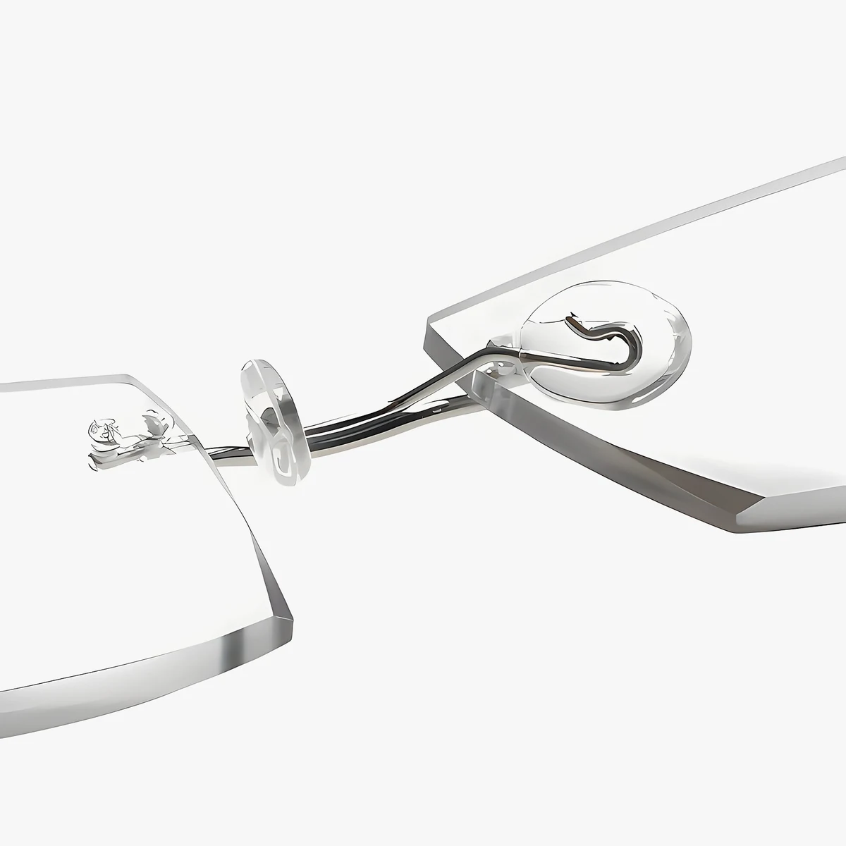 ツーポイントリムレス老眼鏡｜調光ブルーライトカット｜エレガントで控えめ | Rimless Photo - 商品画像 5/6