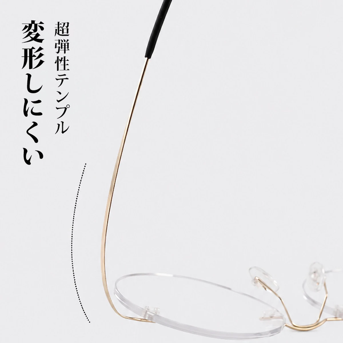 Eterlens 時の円環コレクション｜8.6g ツーポイントラウンド型リムレス老眼鏡｜ブルーライトカット｜エレガントでユニーク