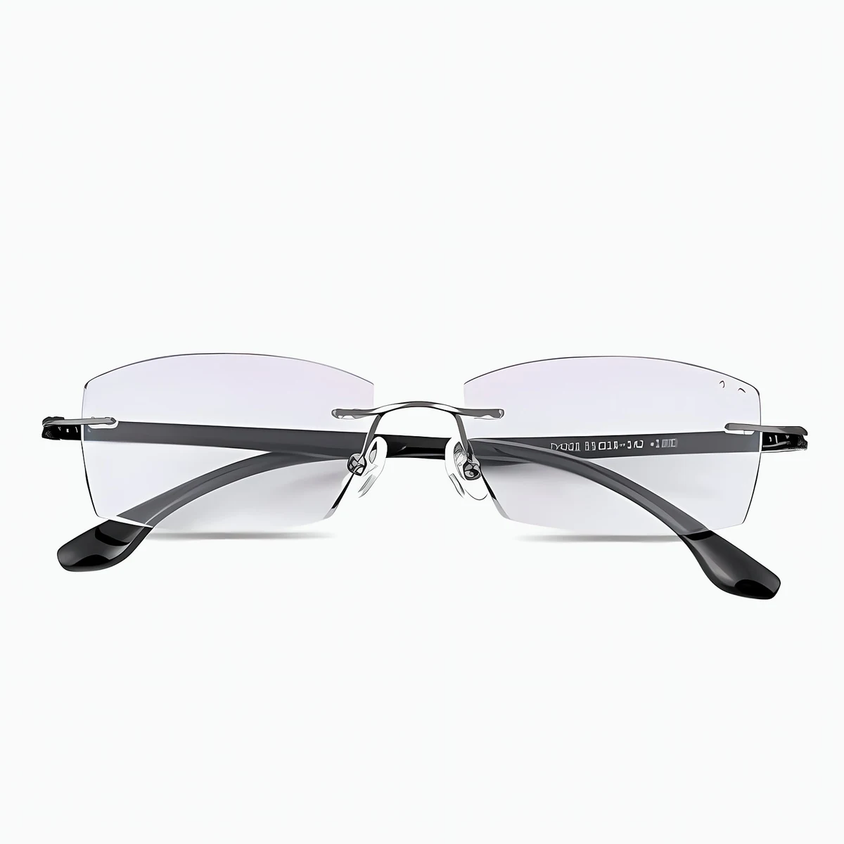 【黄金比スクエア・知的な印象】Eterlens 老眼鏡 メンズ | 縁なし | 超軽量メタル | ブルーライトカット・ビジネス・高品質シニアグラス