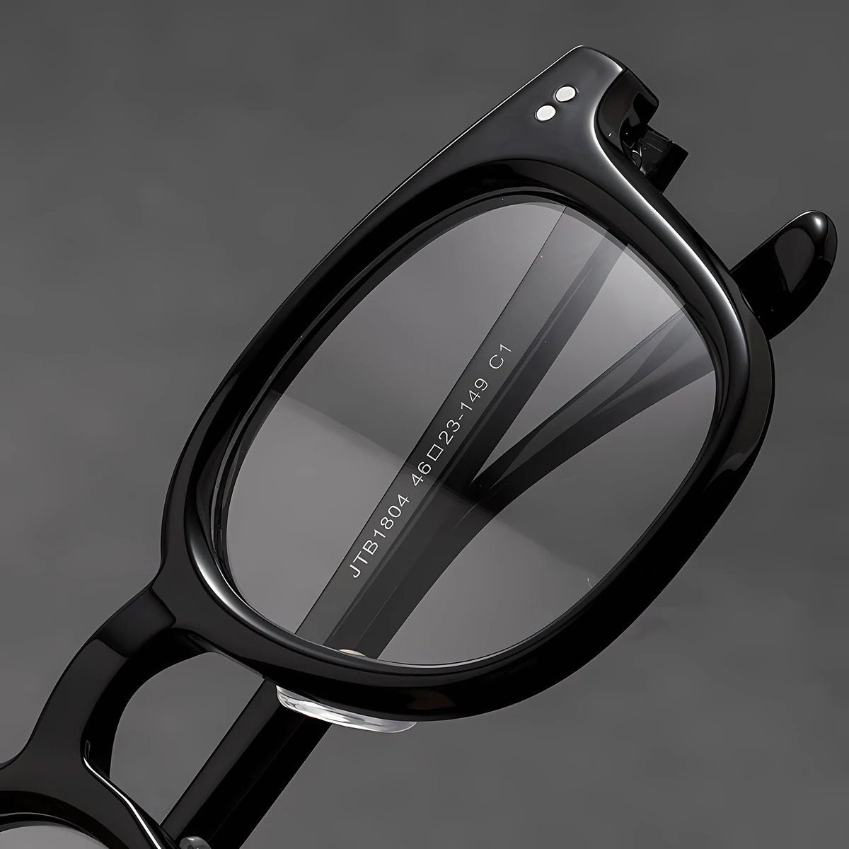 【小顔効果・鼻パッド付】Eterlens 知性の窓 メガネ 度付き おしゃれ ウェリントン | アセテート太縁フレーム | べっ甲柄レトロ・男女兼用 - 商品画像 4/9 (Wellington RxReady)