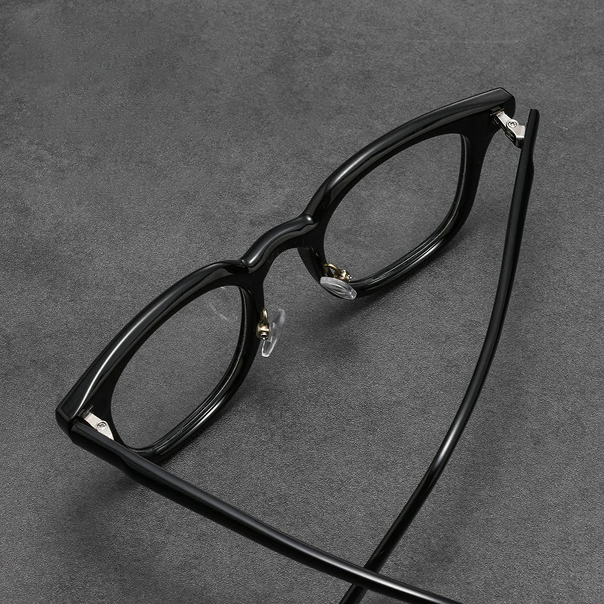 【小顔効果・鼻パッド付】Eterlens 知性の窓 メガネ 度付き おしゃれ ウェリントン | アセテート太縁フレーム | べっ甲柄レトロ・男女兼用 - 商品画像 5/9 (Wellington RxReady)