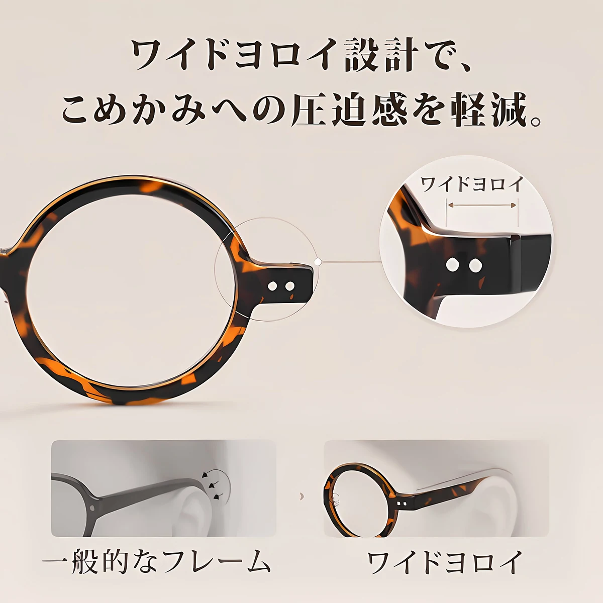 【超軽量14.6g・時の円環】Eterlens | 柔軟TR素材・極小ラウンド【Fashion-Round】| 鼻が痛くならない | アーティストの品格 メガネ |ストリート・ファッション