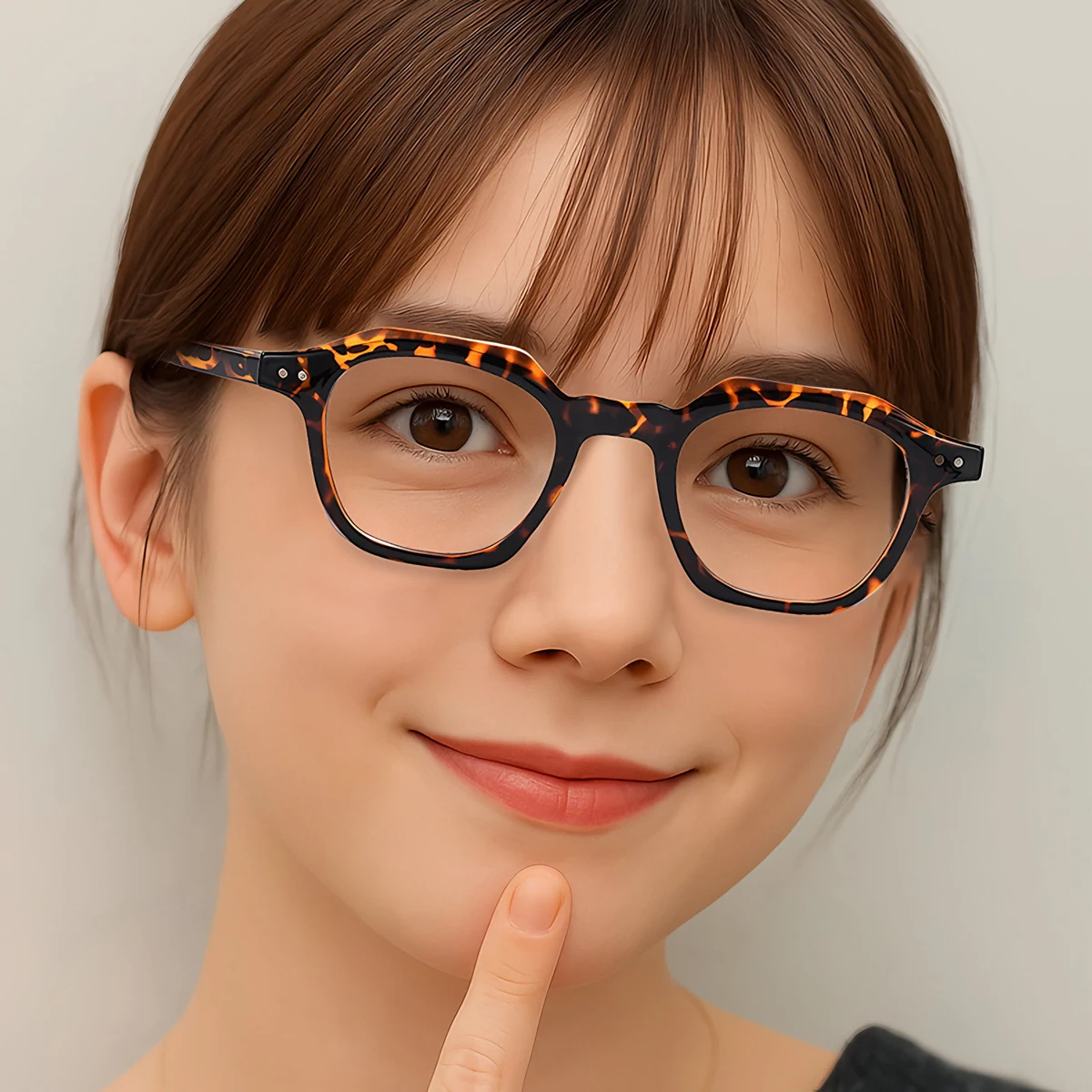 【上質な光沢・クラウンパント】Eterlens 度付きウェリントンメガネ | 17.5g軽量アセテートフレーム | 個性的デザイン・小顔効果・おしゃれメガネ - 商品画像 3/10 (Wellington RxReady)