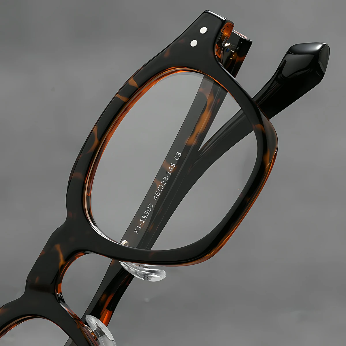 【上質な光沢・クラウンパント】Eterlens 度付きウェリントンメガネ | 17.5g軽量アセテートフレーム | 個性的デザイン・小顔効果・おしゃれメガネ - 商品画像 4/10 (Wellington RxReady)