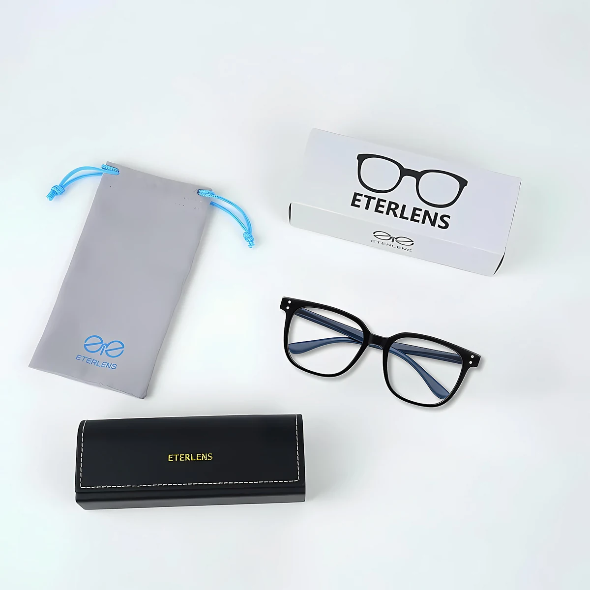 【小顔効果・15.3g超軽量】Eterlens 知性の窓シリーズ 老眼鏡 おしゃれ | 高弾性TR90超軽量素材 | 洗練されたビッグスクエア型・度付き対応メガネ