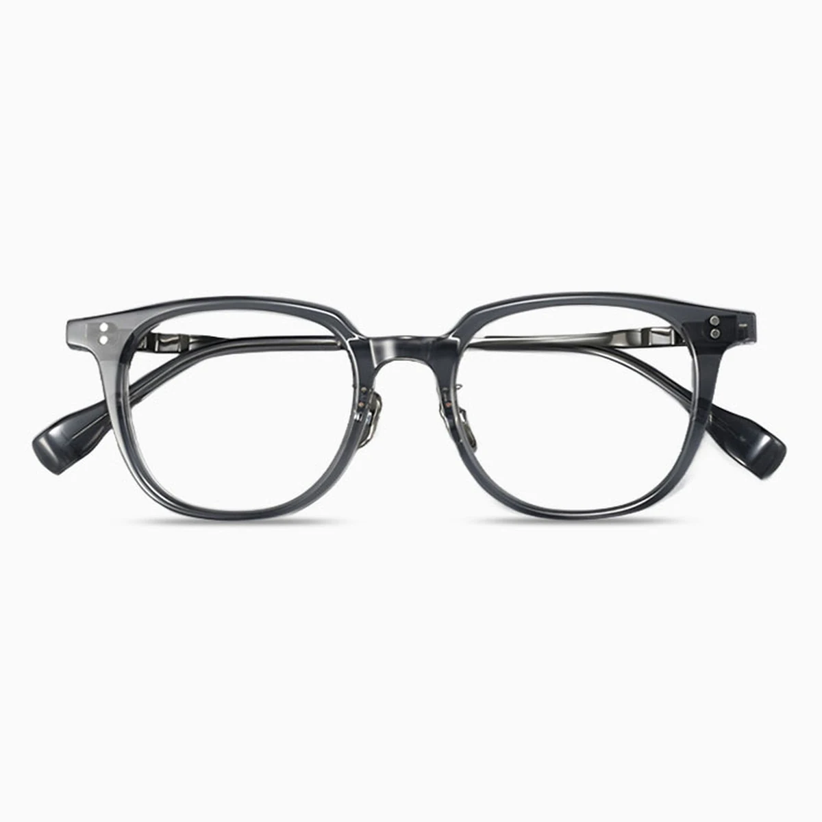 【知的な印象・純チタン】Eterlens 知性の窓｜16.4g 超軽量ボストン型｜アセテートチタン製メガネ｜レトロ風｜オーダーメイド - 商品画像 12/13 (Boston Progressive)