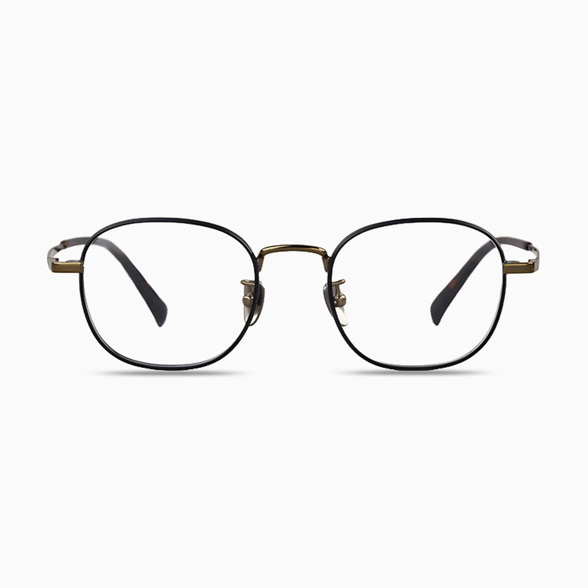 【小顔効果・ミニマルなデザイン】Eterlens 度付きメガネ レディース おしゃれ | 17gチタン超軽量フレーム | 知的なスクエア型 - 商品画像 1/10 (Round RxReady)