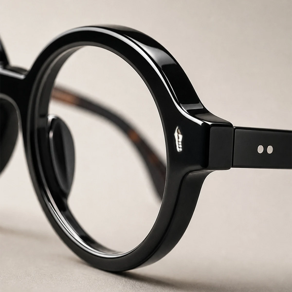 【文芸的な佇まい・べっ甲柄】ETERLENS | 「時の円環」極小ラウンド | 希少な小ぶりフレーム | アセテート メガネ 度付き
