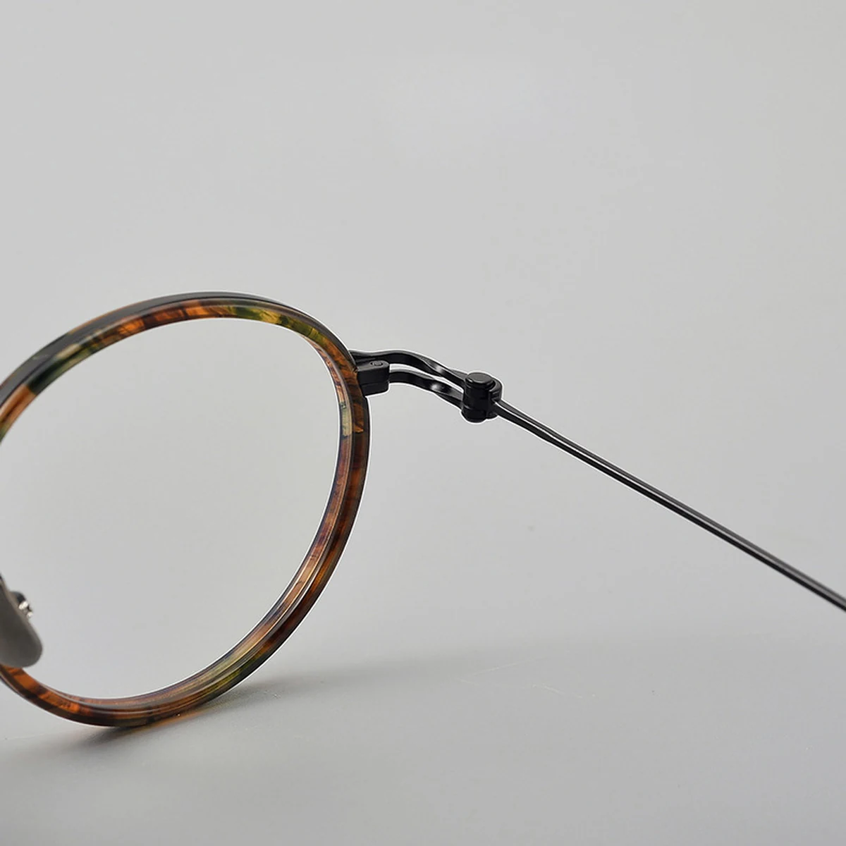 【9.5g超軽量・チタン】Eterlens 時の円環 メガネ 度付き対応 おしゃれ ラウンドメガネ | 細縁メタルフレーム | レトロ黒縁・ユニセックス - 商品画像 7/14 (Round RxReady)