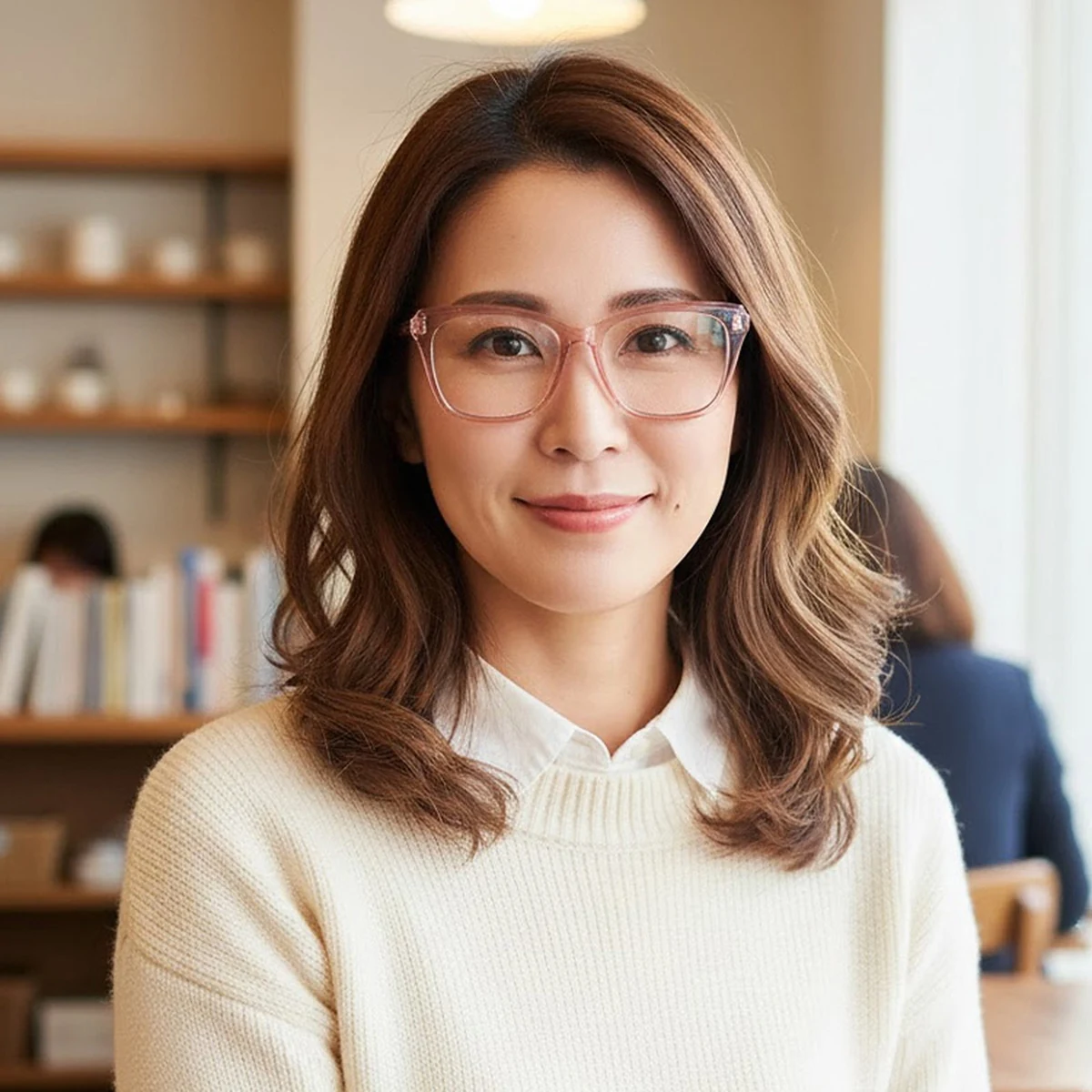 【顔まわりをすっきり見せる印象・遠近両用】Eterlens 老眼鏡 おしゃれ キャットアイ | 調光レンズ 室内外兼用 | 累進多焦点・ブルーライトカット・レディース - 商品画像 4/14 (CatEye Progressive)