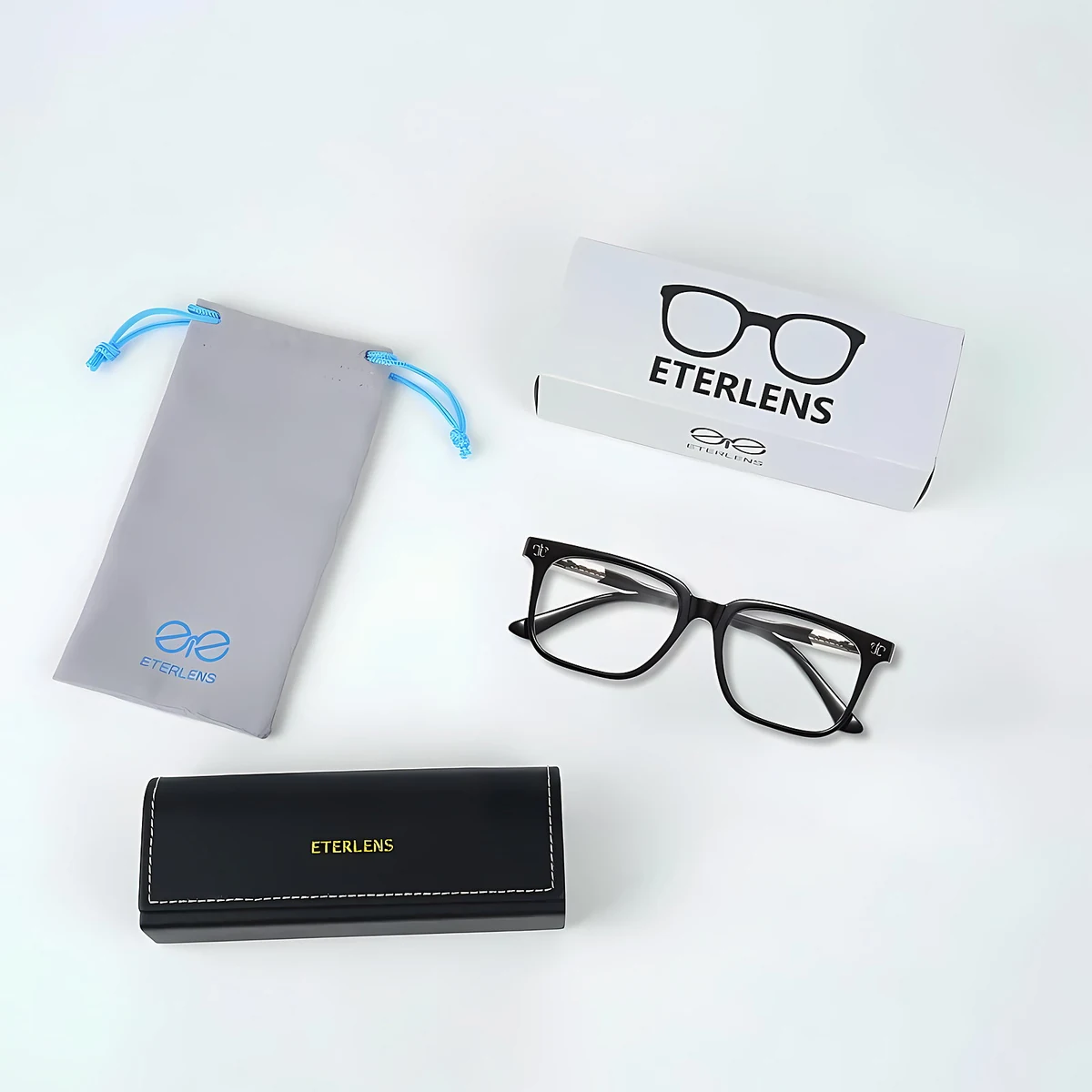 【調光・遠近両用】Eterlens 色が変わる老眼鏡｜大きなスクエア型｜芯張りテンプル｜アセテート｜ブルーライトカット 紫外線対策 ユニセックス
