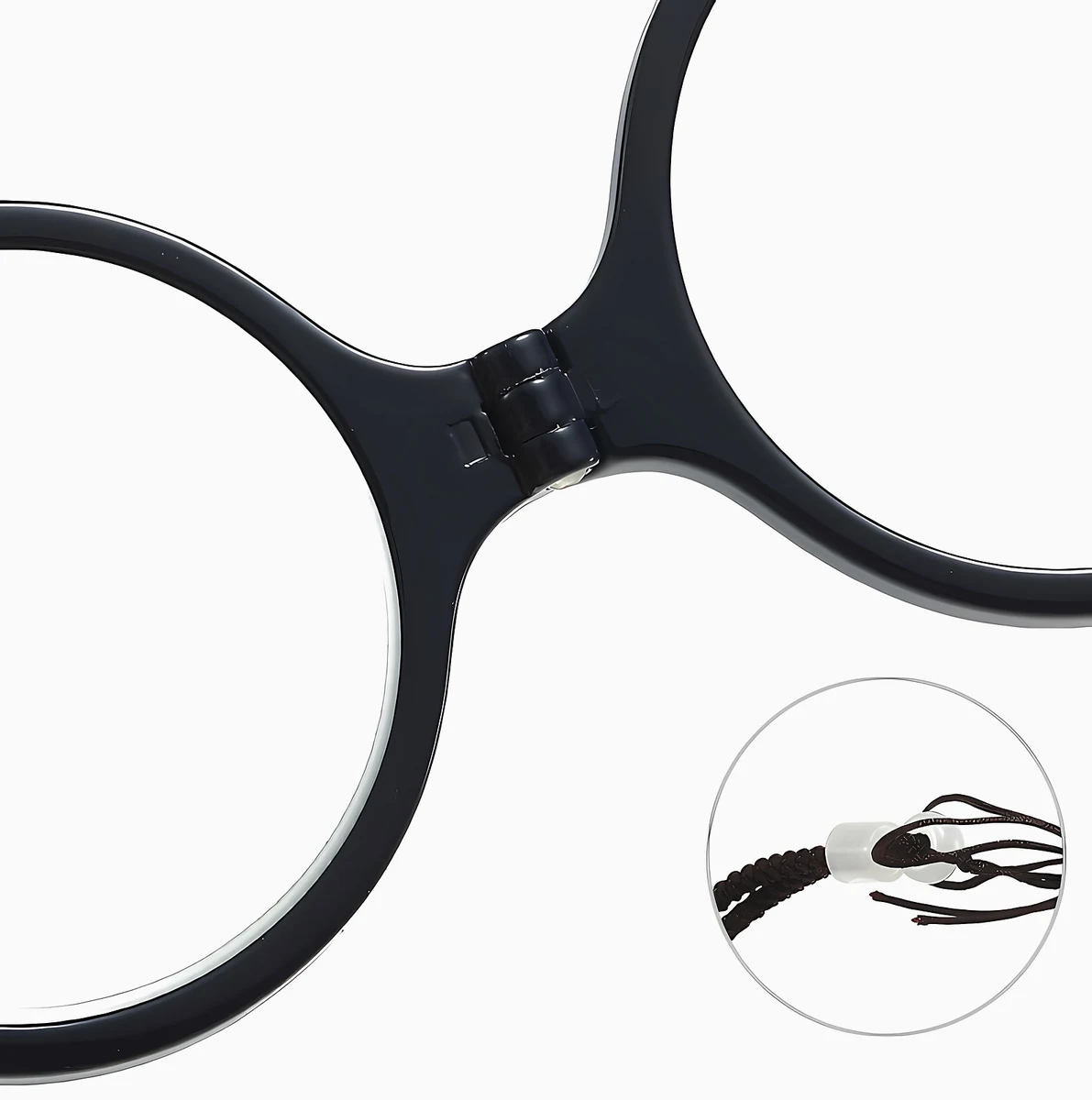 【磁石でカチッと・首掛けタイプ】 ETERLENS マグネット式リーディンググラス | 首掛けタイプ老眼鏡 | 紛失防止・置き忘れなし | 長さ調節可能 - 商品画像 6/11 (Round FoldLite)