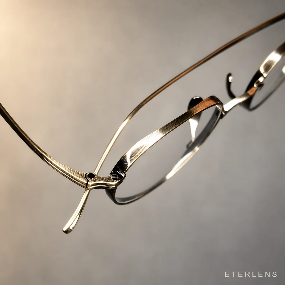 Eterlens KL 時の円環コレクション『刻』｜8.8g 超軽量のチタン製レトロラウンドメガネ｜度付き可能｜匠の技が光る一本