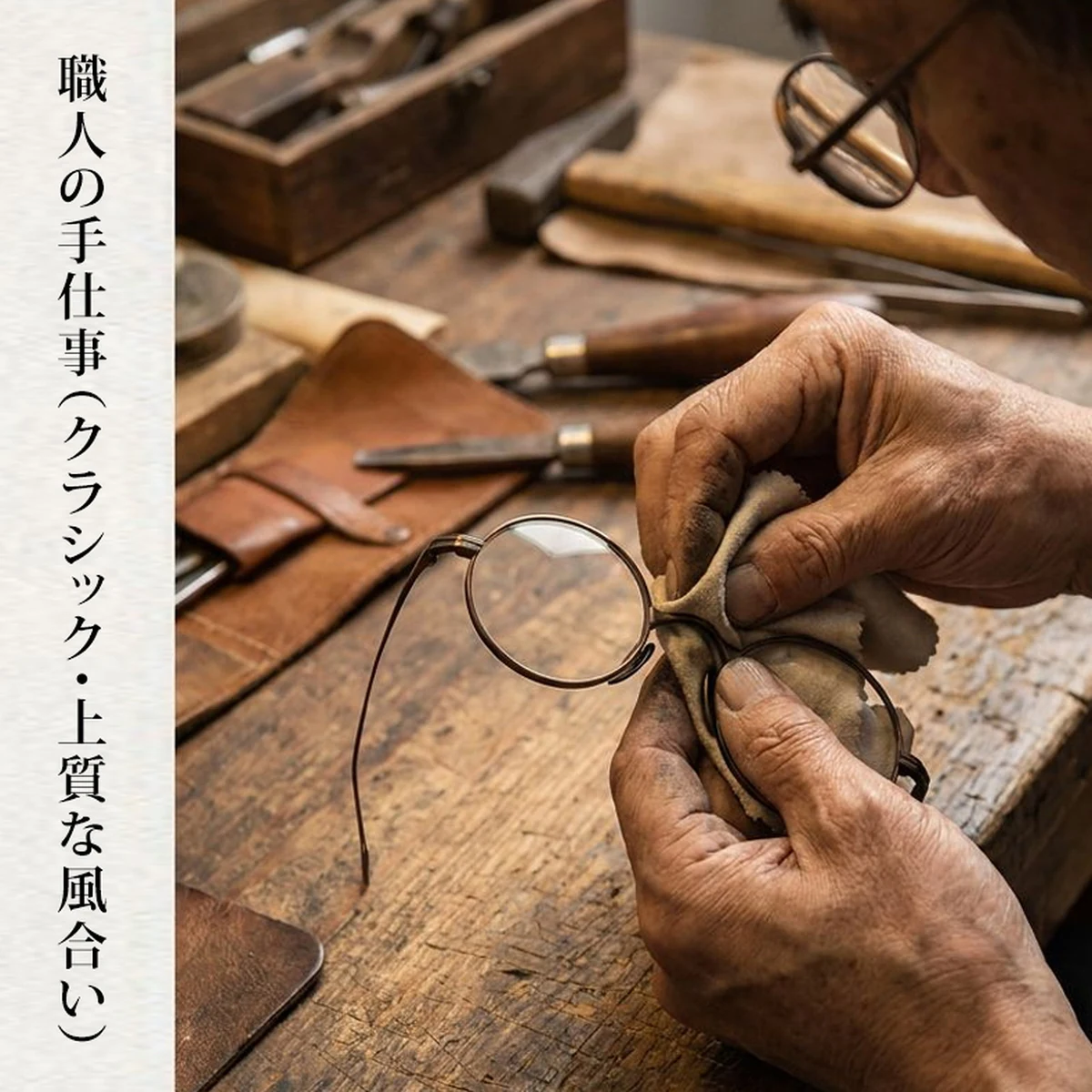 Eterlens KL 時の円環コレクション『刻』｜8.8g 超軽量のチタン製レトロラウンドメガネ｜度付き可能｜匠の技が光る一本