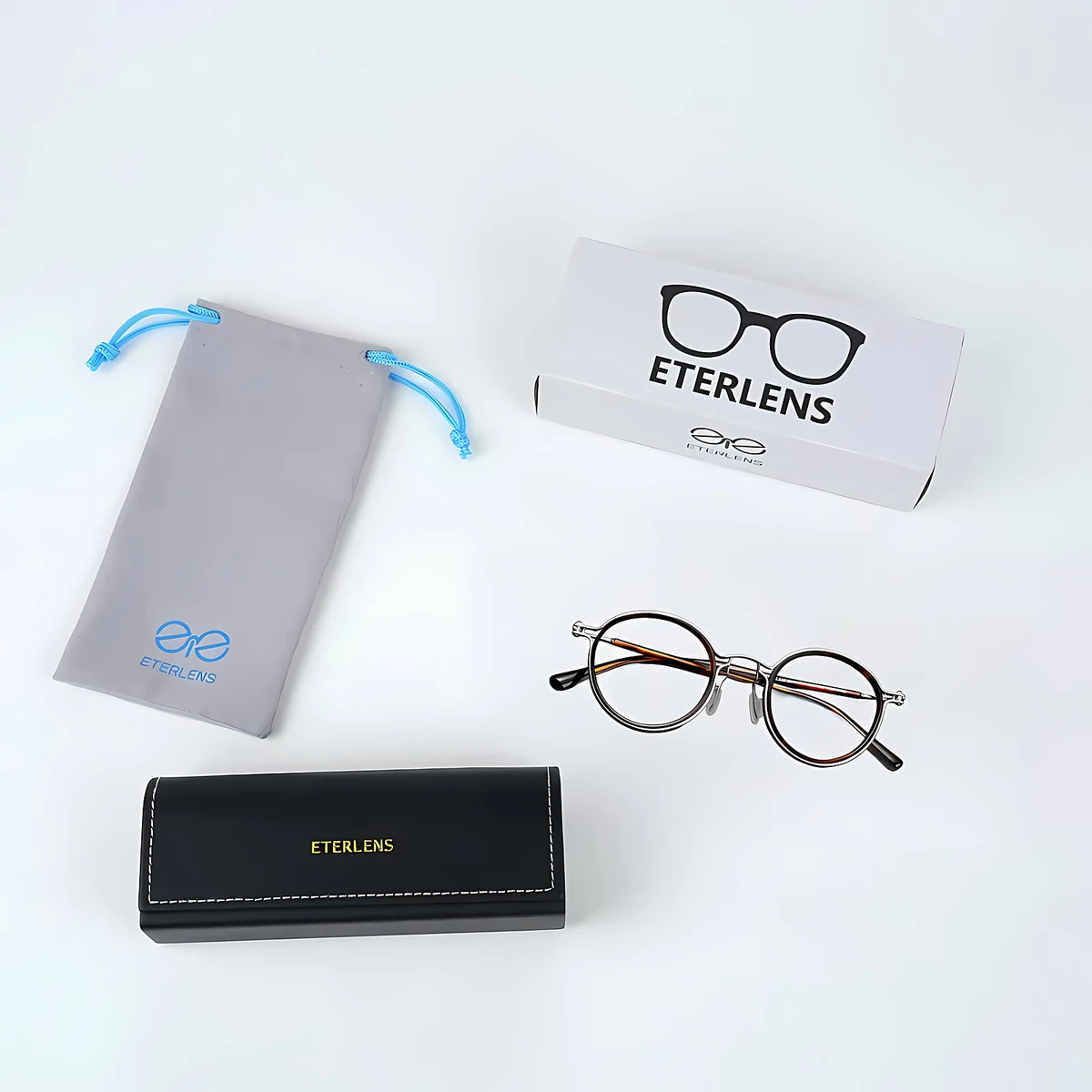 【鯖江風・14.7g超軽量】Eterlens 老眼鏡 おしゃれ 丸メガネ Retro-Classic 14 | 純チタン製 遠近両用 調光対応 | 度付き対応可能・匠の仕上がり