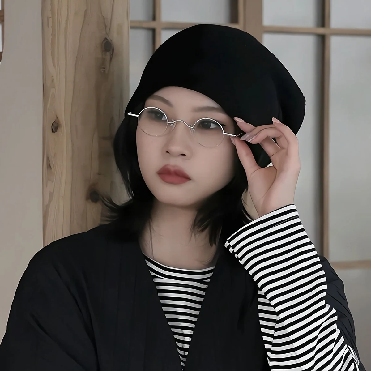 【クラシック・メタルラウンドメガネ】 ETERLENS | アート感溢れるレトロ知性派メガネ | 度付きレンズ対応 |超軽量 日本人の顔に馴染むデザイン - 商品画像 5/15 (Round RxReady)