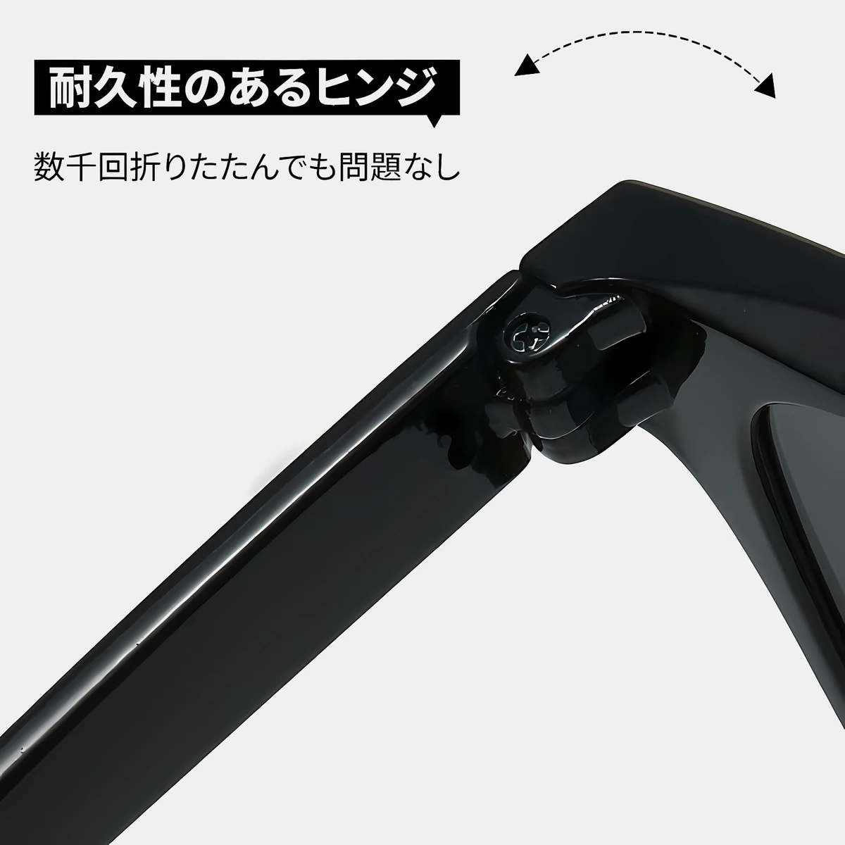【超軽量TR・太縁】Eterlens | 3点鋲スクエア・サングラス【Rivet-Icon】| 高靭性素材で痛くなりにくい| 紫外線カット | 運転・アウトドア | 小顔効果 - 商品画像 9/16 (Round Polar)