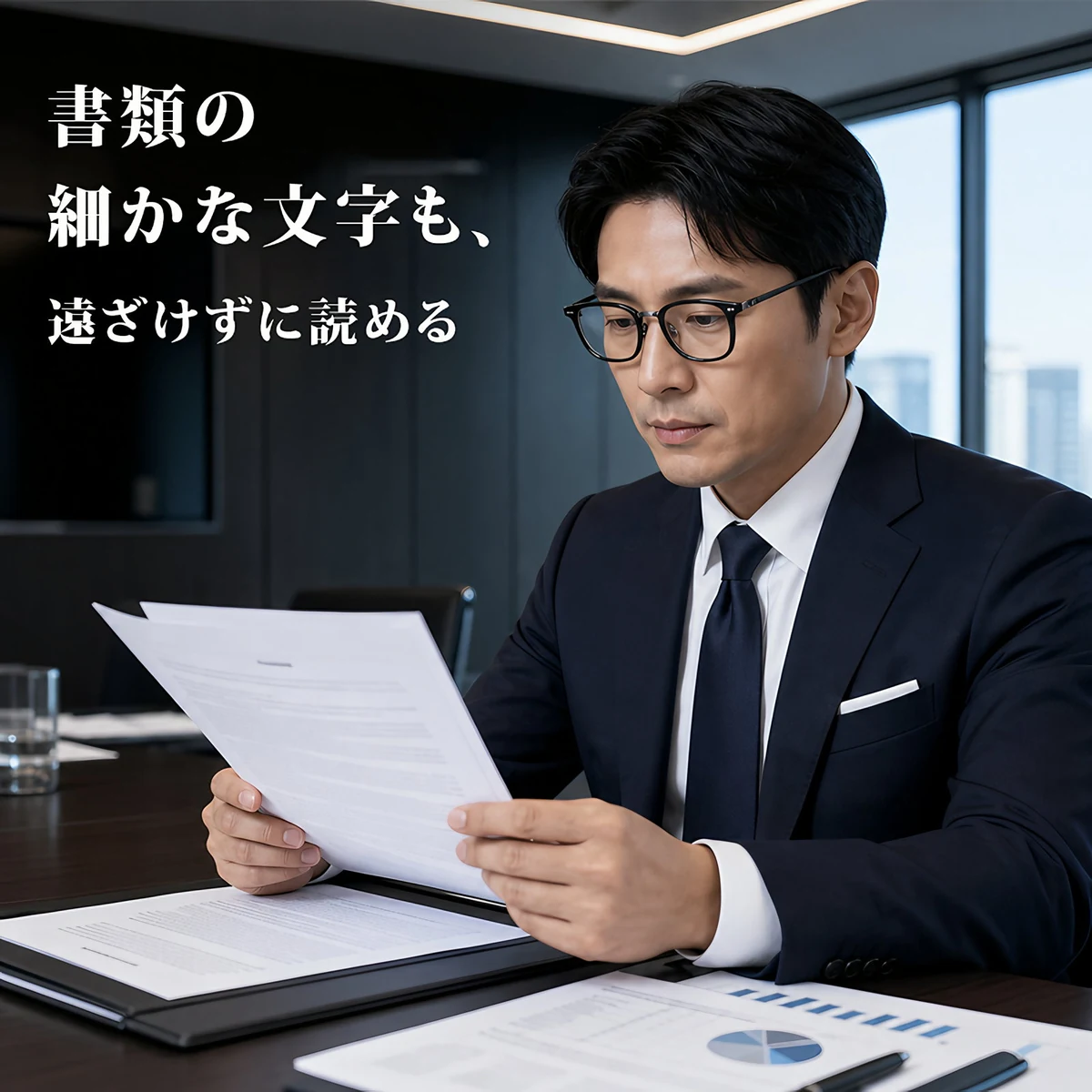 【知的でシャープ・小顔効果】Eterlens スクエアメガネ| TR+チタン|   13.9g超軽量フレーム | 度付き対応・ブルーライトカット・男女兼用