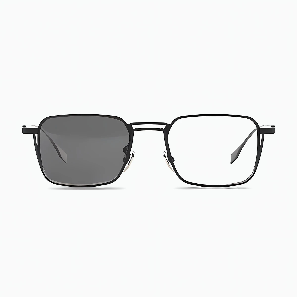 【調光・ブルーライトカット】Eterlens 老眼鏡 おしゃれ  かっこいい メンズ| 超軽量メタル UVカット 1本3役 | レトロ スクエア型 運転用サングラス - 商品画像 1/18 (Round Photo)