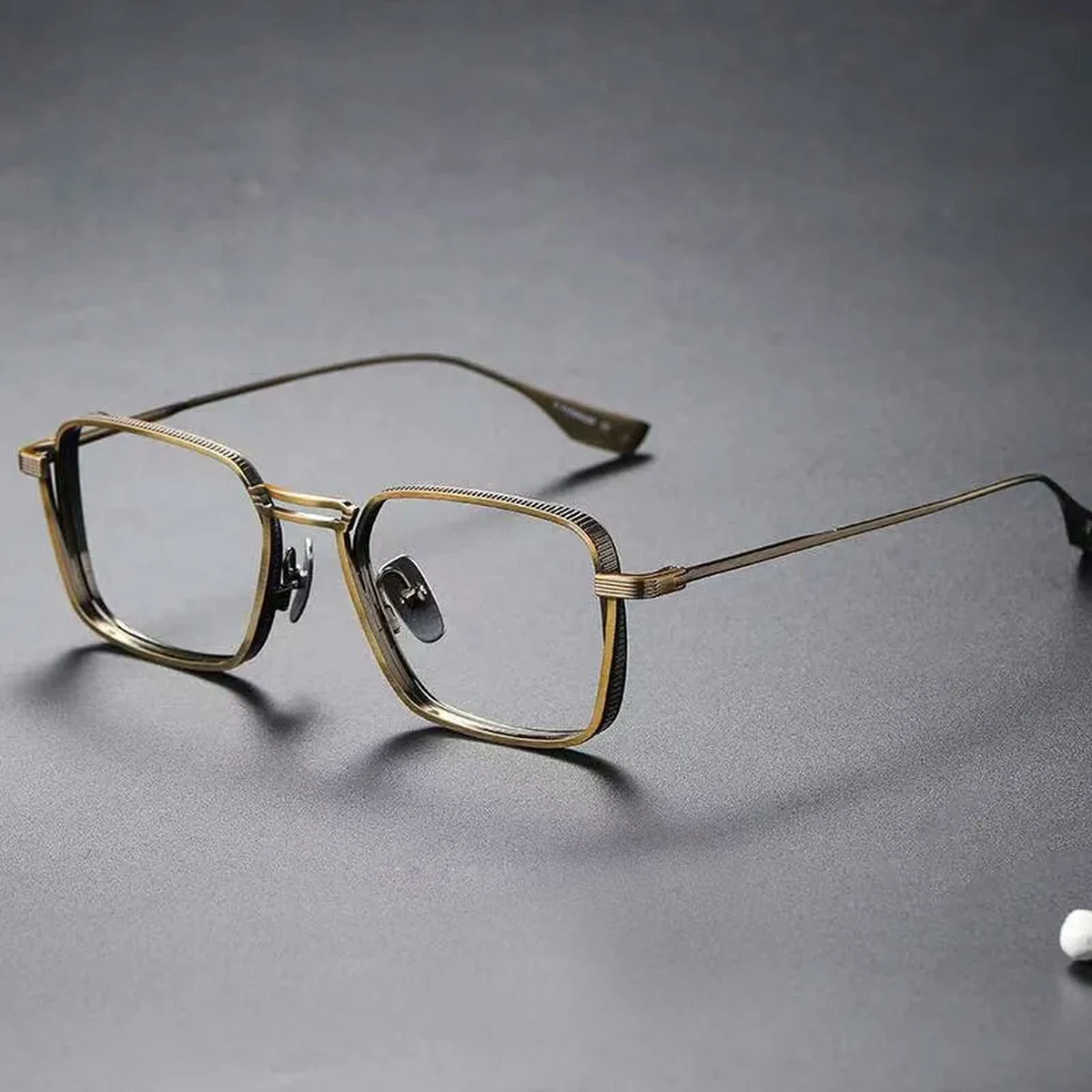 【調光・ブルーライトカット】Eterlens 老眼鏡 おしゃれ  かっこいい メンズ| 超軽量メタル UVカット 1本3役 | レトロ スクエア型 運転用サングラス - 商品画像 18/18 (Round Photo)