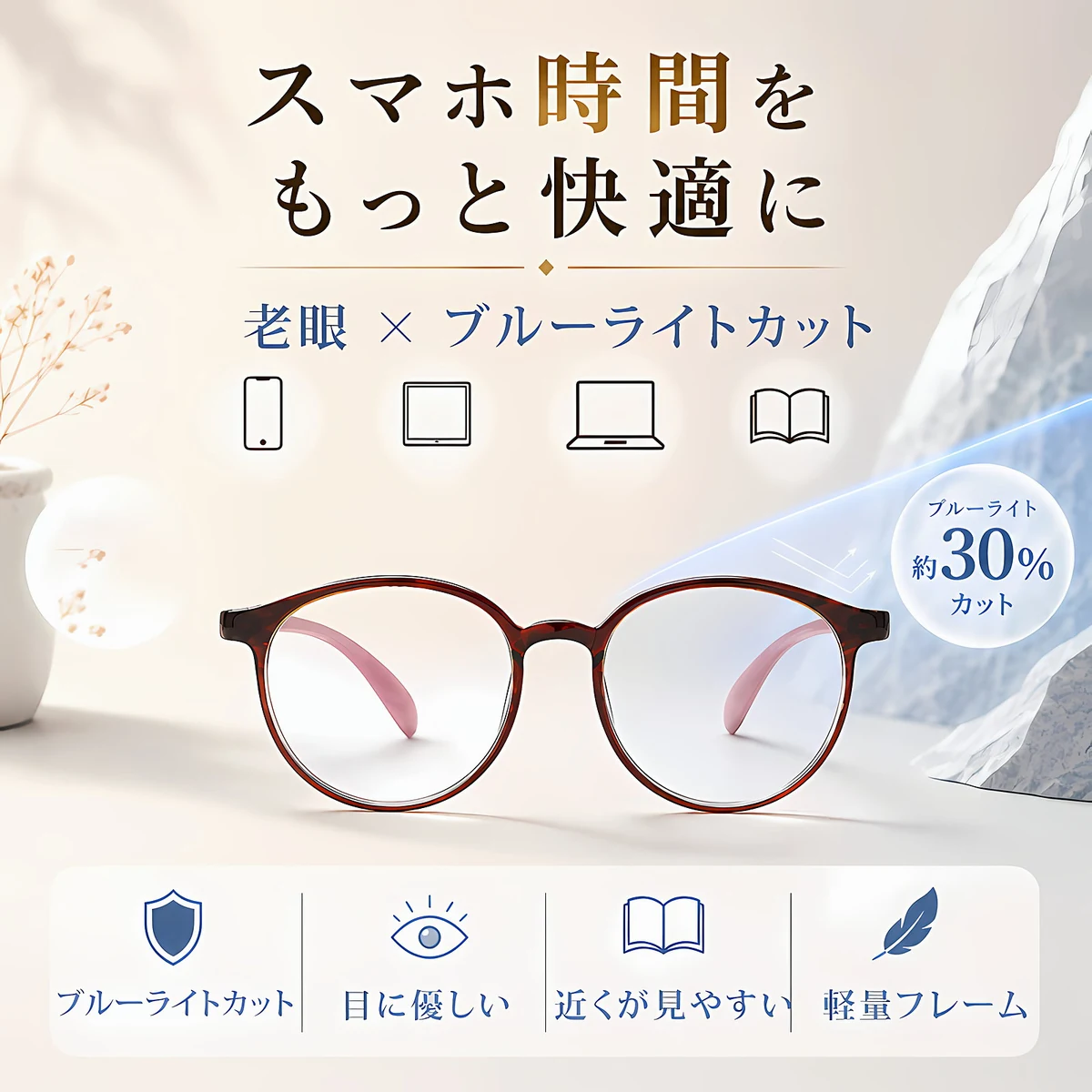 [Copy]超軽量ブルーライトカット若見え老眼鏡 | Boston BlueGuard | Eterlens