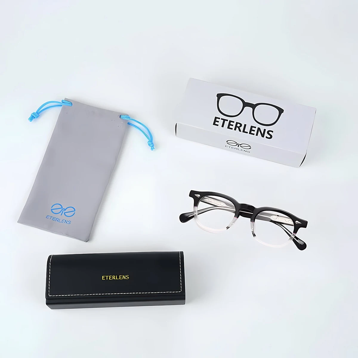 【ダイヤリベット・鯖江クオリティ】Eterlens｜クラシックウェリントン｜顔型を選ばない｜50年代ハリウッド風｜品格を引き立てる一本