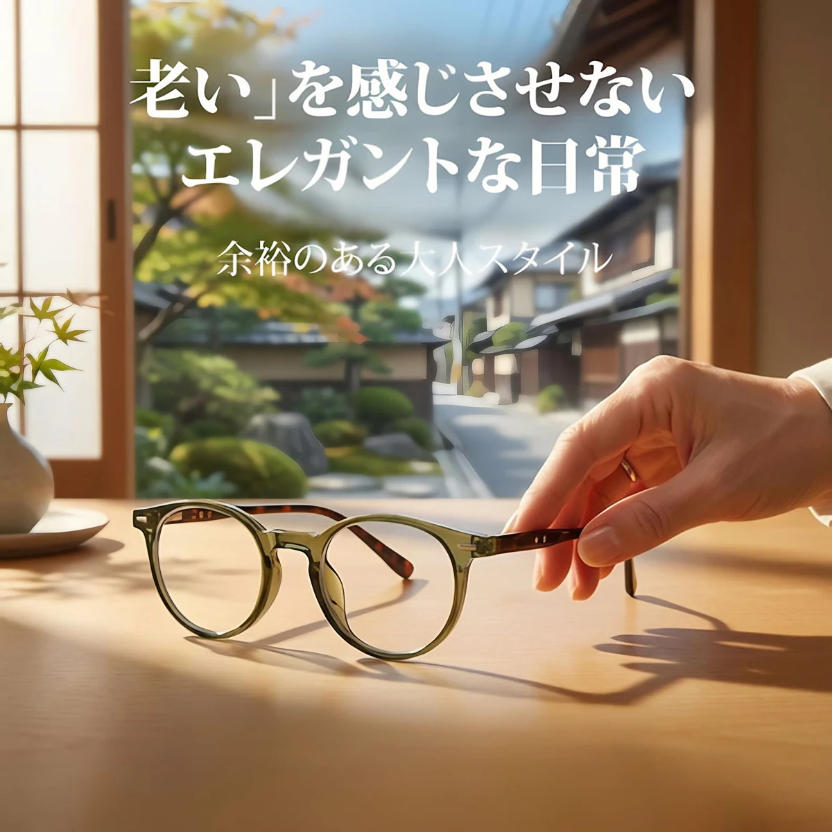 Eterlens｜ボストン調光老眼鏡 【自動調光 × 屋内外これ1本で対応】Eterlens｜大人ボストン型老眼鏡｜ 光に合わせて自動調光、1日中掛け替え不要｜キーホールブリッジ × ヒョウ柄フレーム