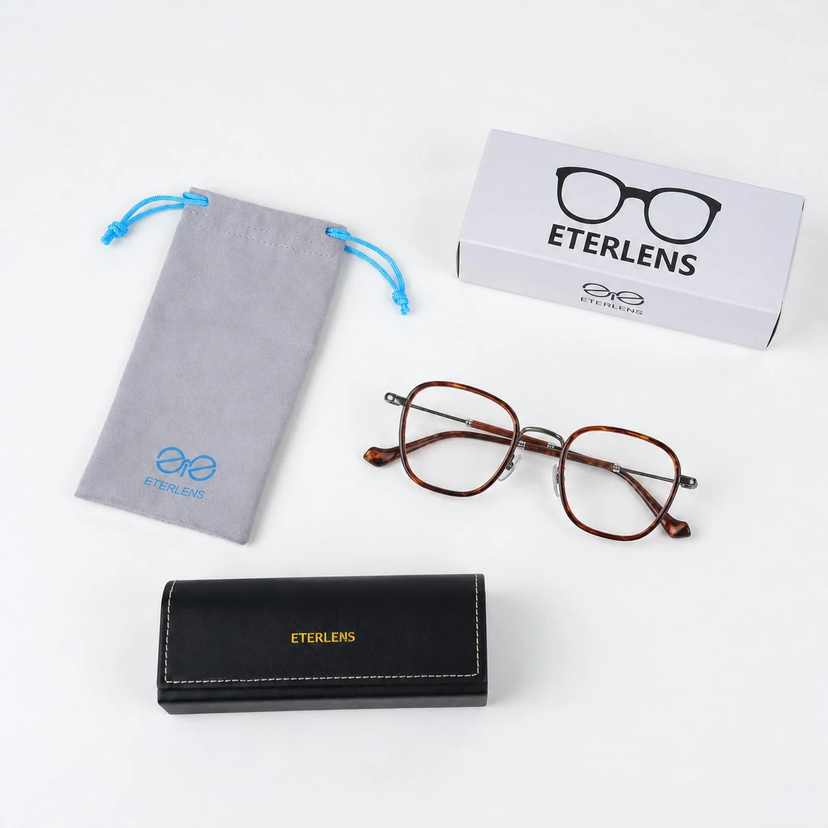 Eterlens メガネフレーム【天然紫檀×βチタン】13.5g超軽量 度付き対応 遠近両用 近視・老眼対応 目に優しい ズレにくい ボストン型 おしゃれ 伊達メガネ レディース メンズ