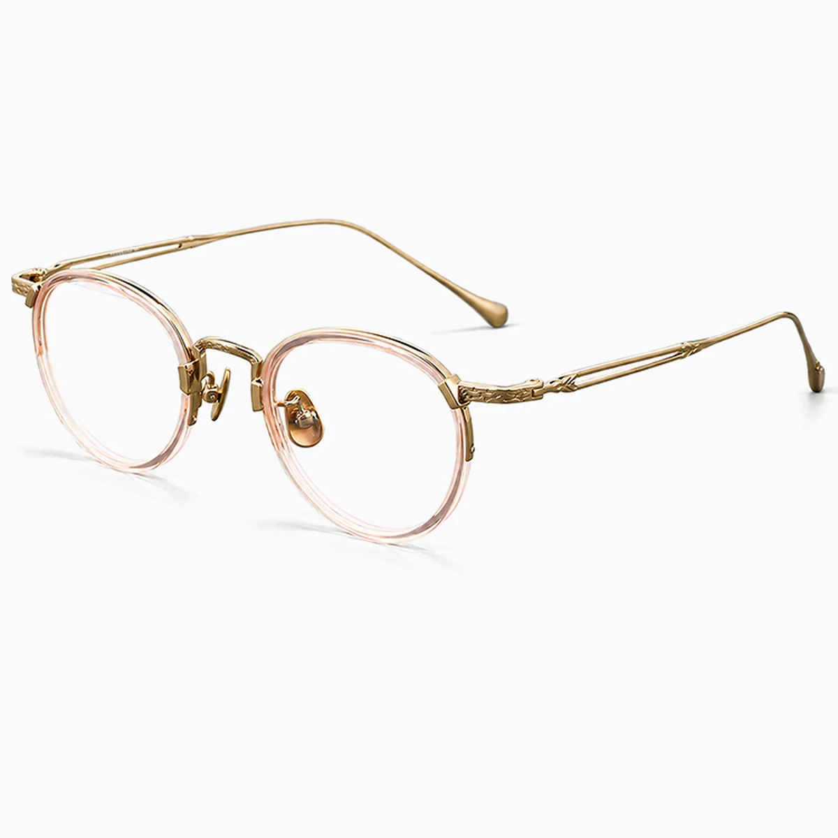 【クラシックエレガンス・エリートモデル】Eterlens｜超軽量・無重力フィット純チタンメガネ｜伝統彫刻×ダブルライン透かしデザイン｜幅広ノーズパッドで跡がつきにくい｜ビジネス・社交シーン対応