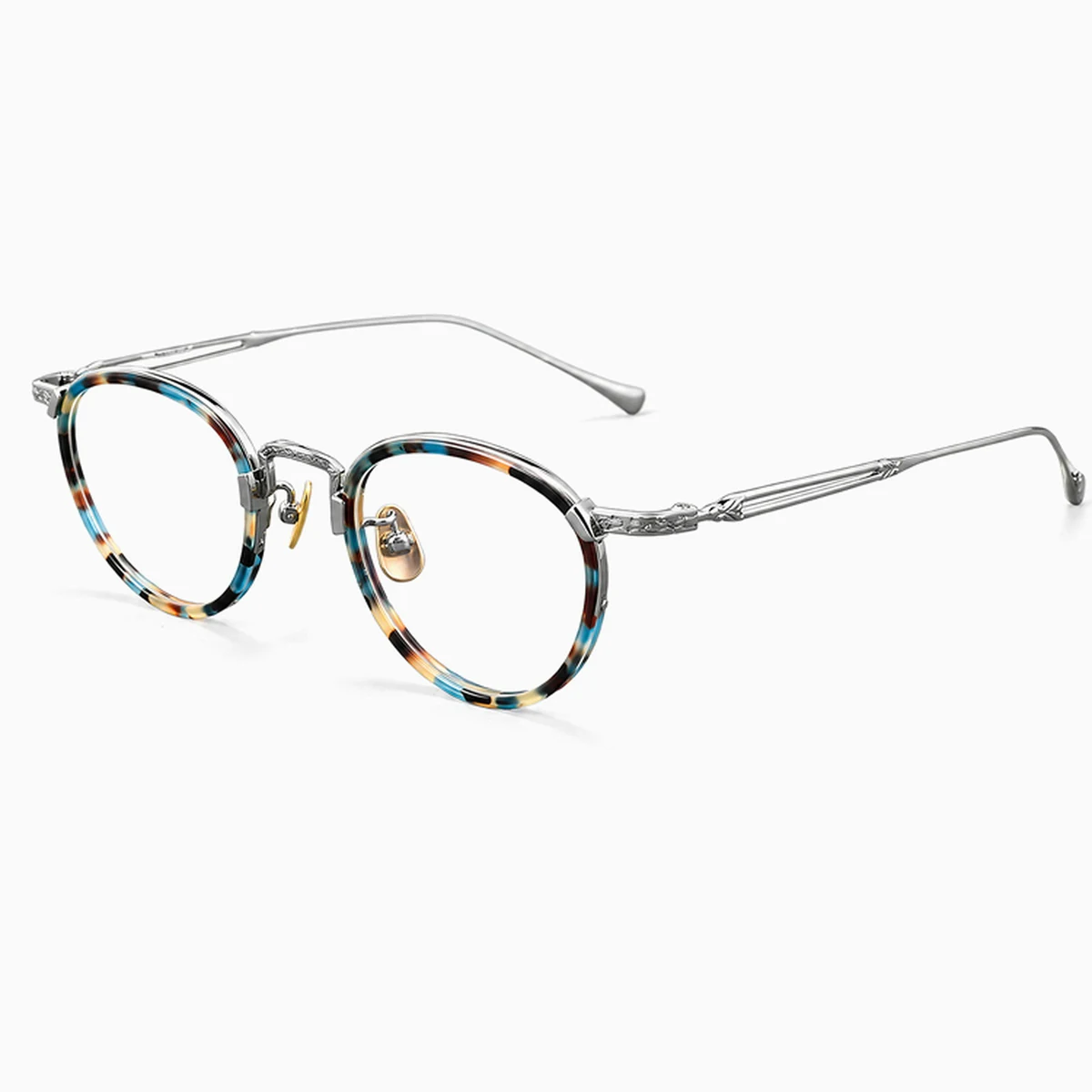 【クラシックエレガンス・エリートモデル】Eterlens｜超軽量・無重力フィット純チタンメガネ｜伝統彫刻×ダブルライン透かしデザイン｜幅広ノーズパッドで跡がつきにくい｜ビジネス・社交シーン対応