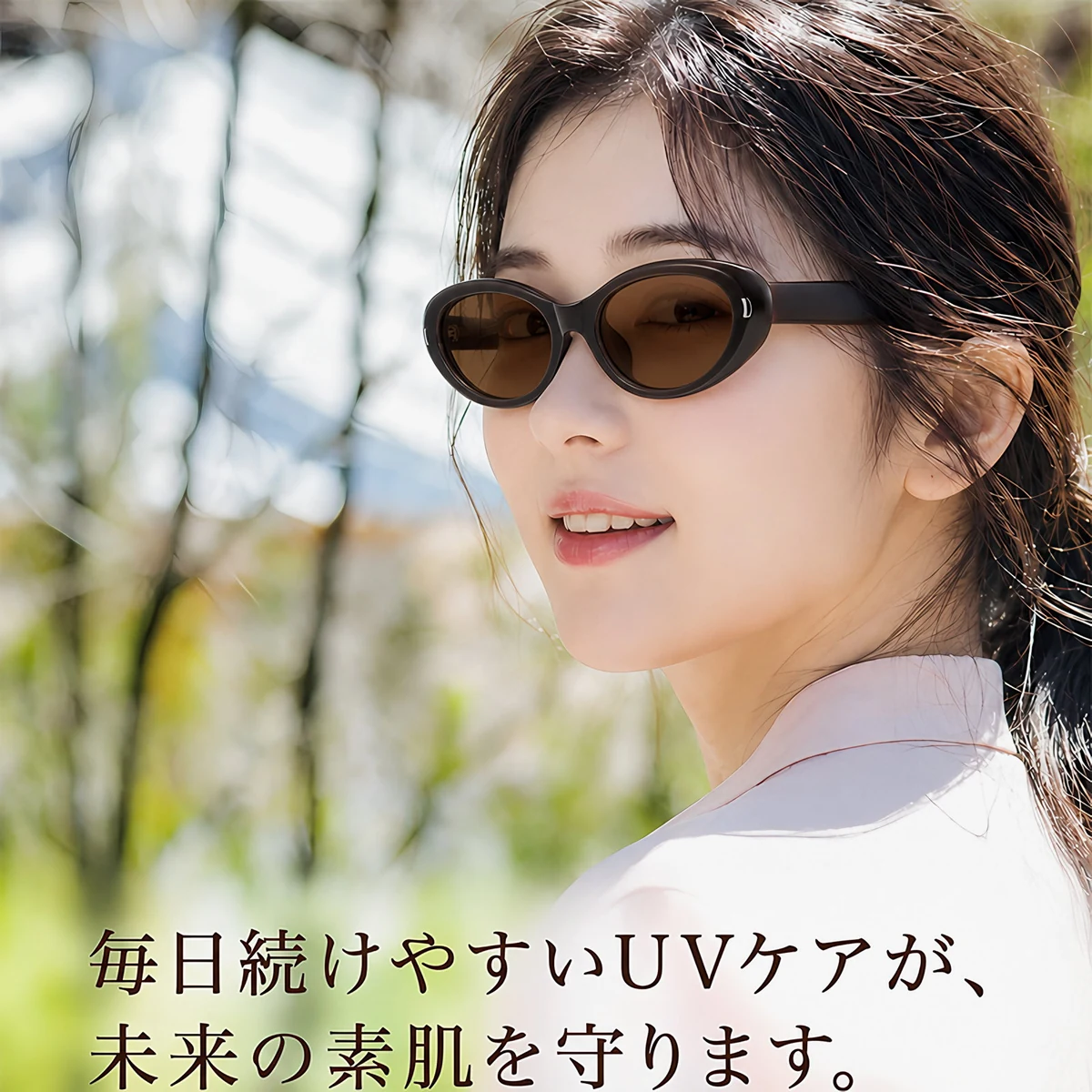 【目元すっきり・レトロモダン】Eterlens｜キャットアイサングラス｜丸顔・四角顔に似合うフェイスラインデザイン｜温かみのあるTR素材｜上質な偏光レンズ