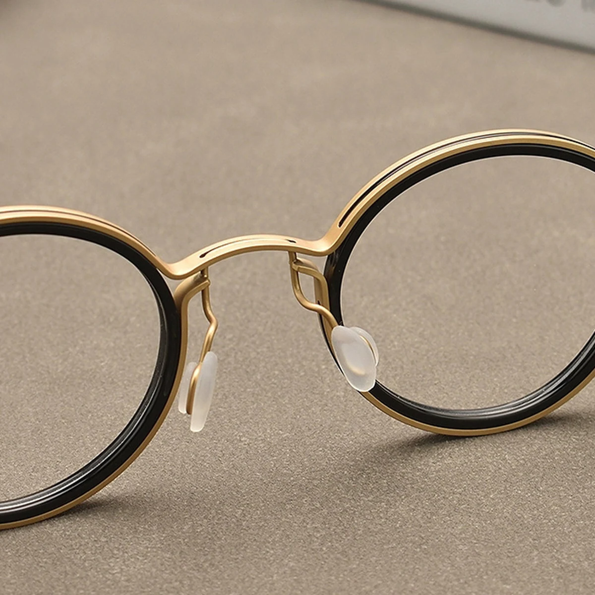 【小顔効果・レトロな鯖江風】Eterlens 老眼鏡 おしゃれ 丸メガネ 度付き | クラシックなボストン型軽量フレーム | べっ甲調デザイン・男女兼用 - 商品画像 6/12 (Boston RxReady)
