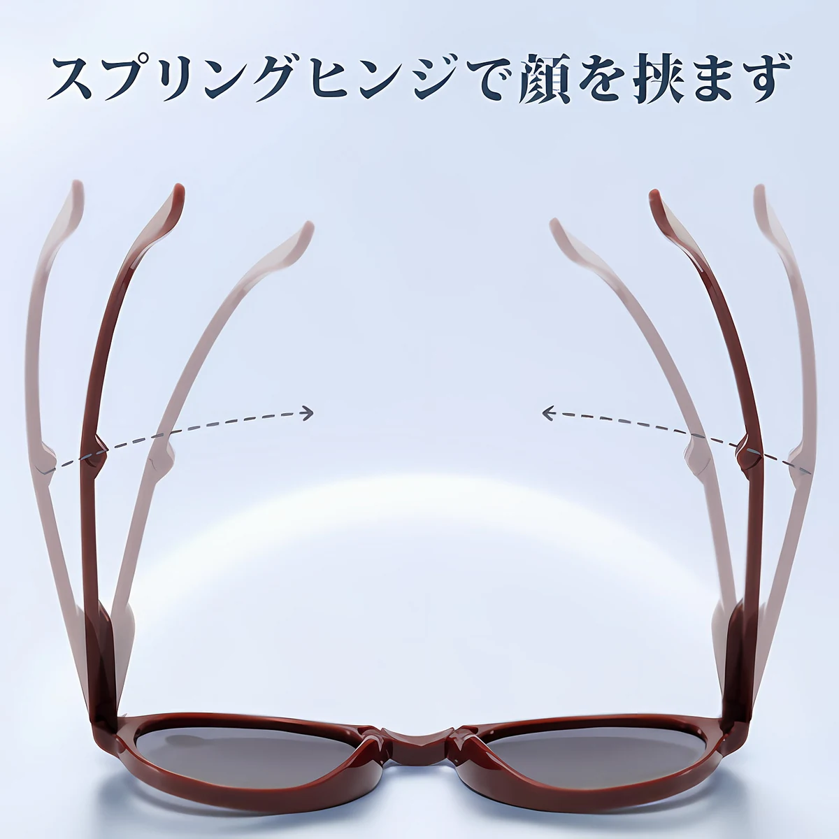 Eterlens | 三つ折り式持ち運び便利な老眼鏡付きサングラス | コンパクトに収納できる、掛け替えのわずらわしさを解消 |老眼鏡・サングラスの2in1