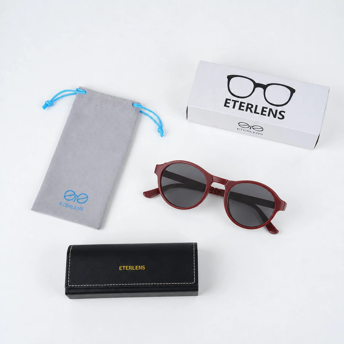【度付きサングラス】Eterlens | 三つ折り式持ち運び便利な老眼鏡付きサングラス | コンパクトに収納できる、掛け替えのわずらわしさを解消 