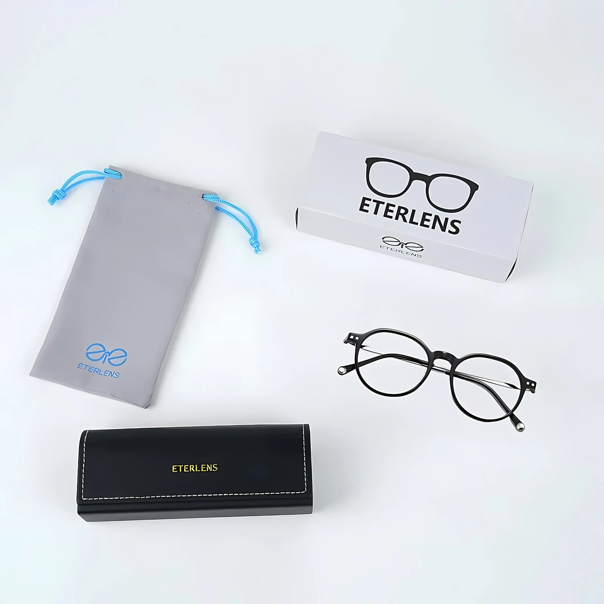 【丸顔・面長・ベース型にも合わせやすい】Eterlens｜ブルーライトカット｜超軽量ボストンシェイプメガネ │顔まわりをすっきり見せ、若々しい印象に