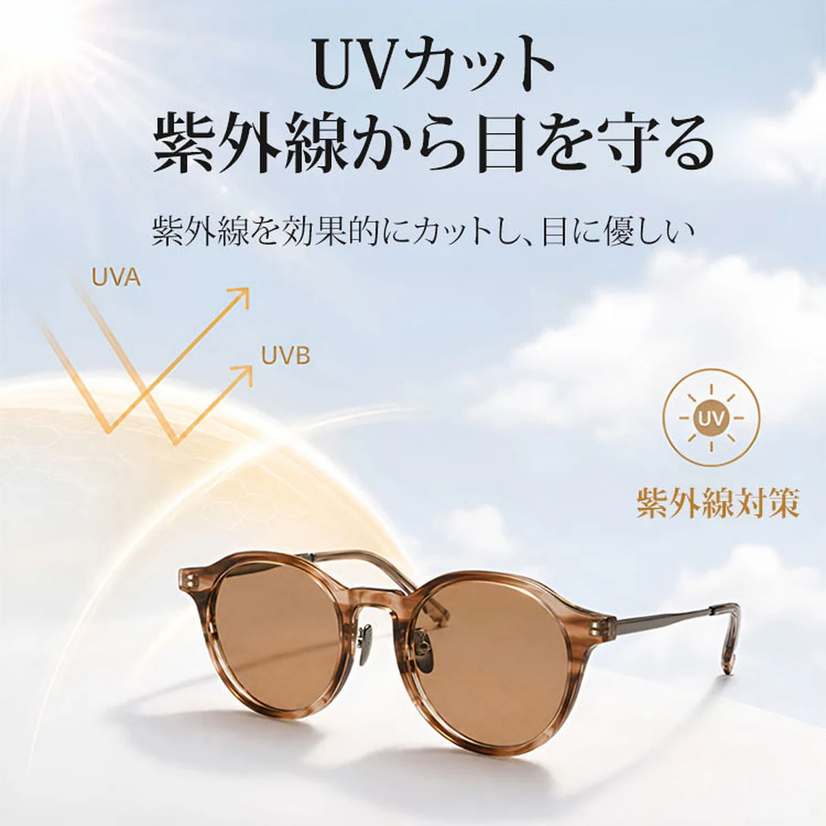 Eterlens｜クラウンパント型コンビフレームメガネ │シャープなラインで、凛とした印象へ│アセテート×チタンフレーム