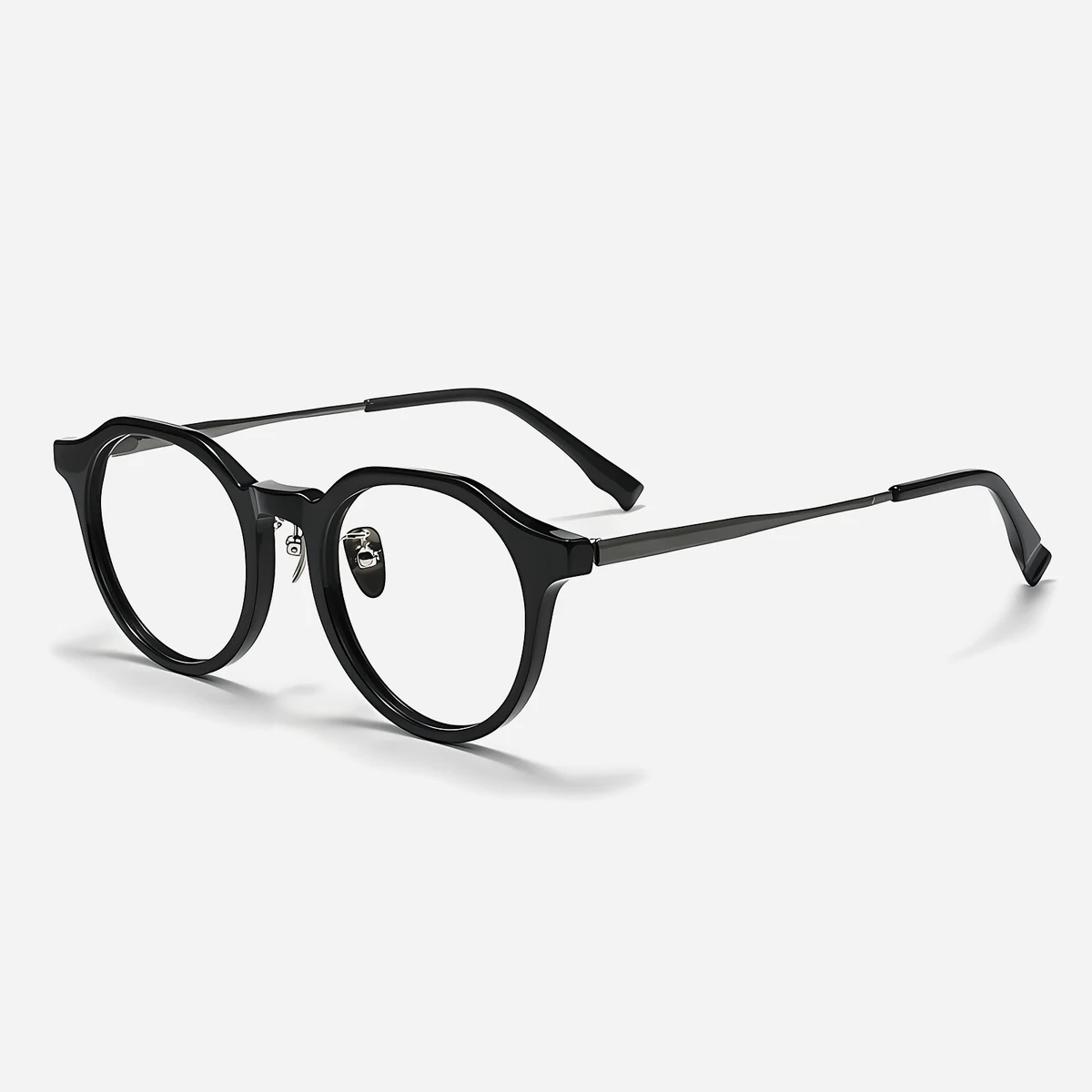 Eterlens｜クラウンパント型コンビフレームメガネ │シャープなラインで、凛とした印象へ│アセテート×チタンフレーム