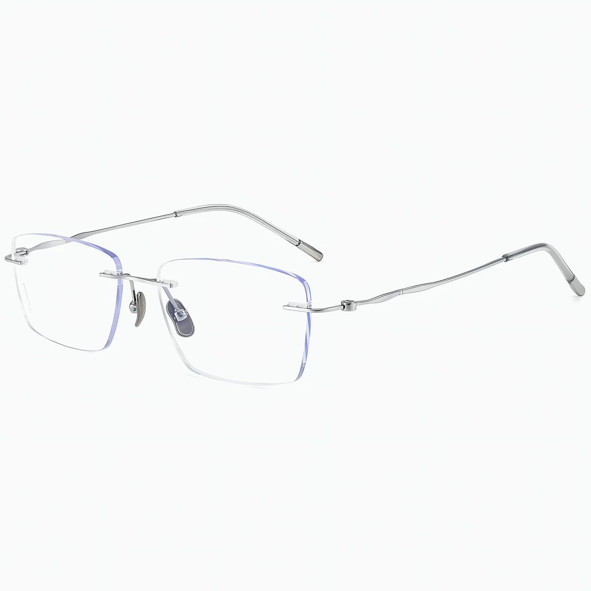 【締めつけにくく快適】Eterlens 純チタンリムレスメガネ｜約6.2g超軽量｜メンズ