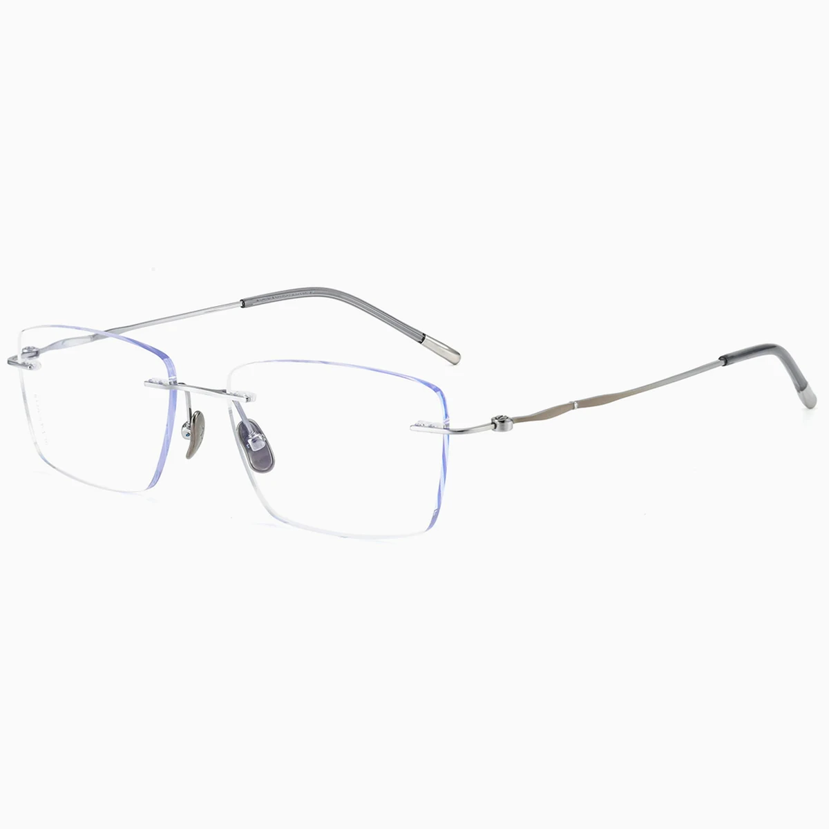 【締めつけにくく快適】Eterlens 純チタンリムレスメガネ｜約6.2g超軽量｜メンズ