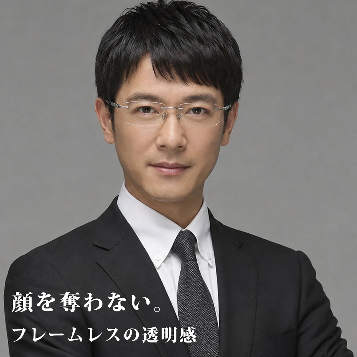 【軽やかな掛け心地】Eterlens 約10g 純チタン リムレスメガネ｜ブルーライトカット｜UVカット